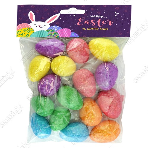 Easter Egg Craft Set Glittered Eggs & Grass Nest, Bonnet Basket Home Party Decor - Picture 22 of 101