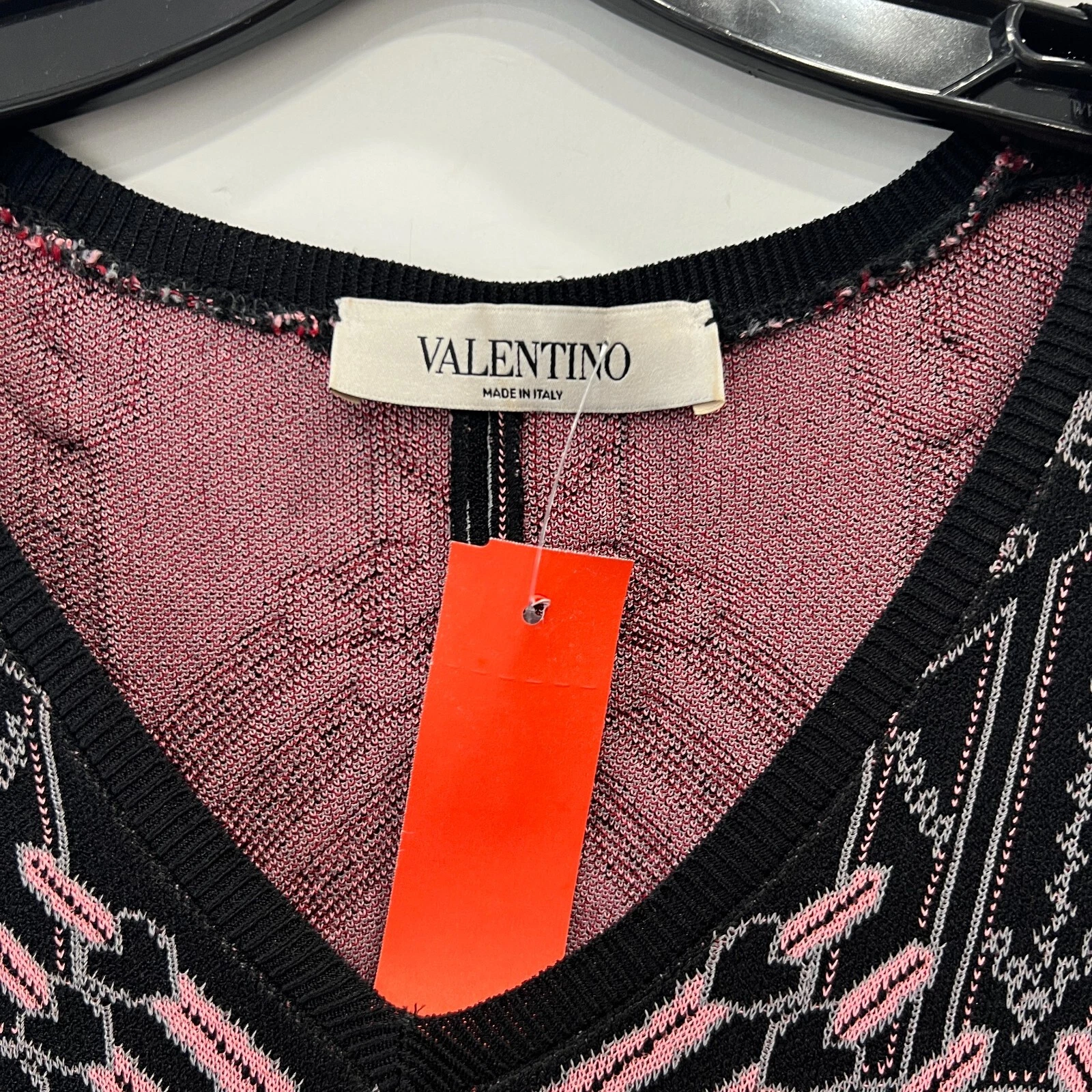 $2980 Valentino RARO 2017 abito nero primavera Loveblade aderente e svasato taglia M