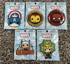Loungefly Marvel Funko Pop Super Hero Iron On 3" Embroidered Patch Set of 5