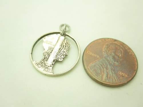 Vintage Sterling Mercury Dime Necklace Winged Liberty Head Dime Pendant Charm - Picture 3 of 3