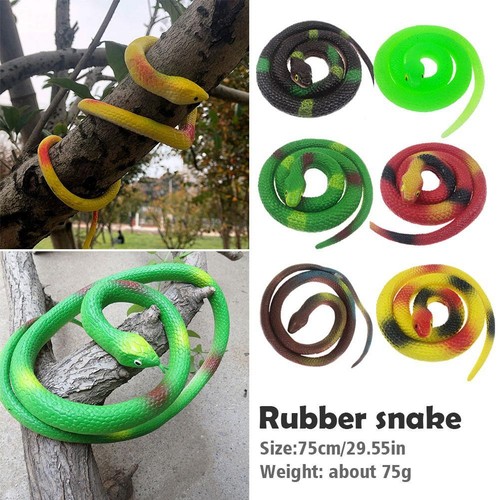 Garden Rubber Snakes Realistic Trick Toy Simulation Snake Whimsy Joke Scary Gift - Picture 2 of 16