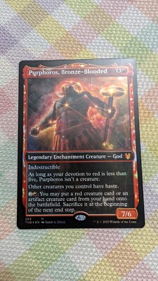 Purphoros, Bronze-Blooded 1x FOIL THB MTG Theros Beyond Death Mythic MINT red Purphoros, Bronze-Blooded 1x FOIL THB MTG Theros Beyond Death Mythic MINT red