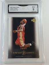 Lebron James  GMA 9 Mint  2003-04 Upper Deck Rookie Set #18  Cleveland Cavaliers