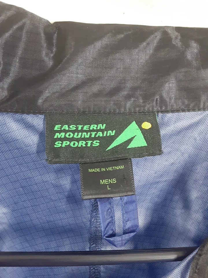 EMS Eastern Mountain Sports Large Coat Jacket Windbreaker Pockets Blue - Image 4 of 4