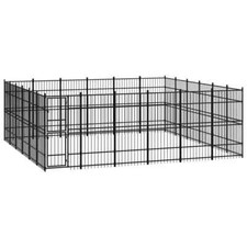 NNEVL Outdoor Dog Kennel Steel 33.18 m 