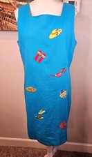 Citi Dress Beachy Summer Linen Dress - Size 14