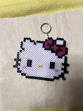 Hand Made Hello Kitty perler beads Keychain