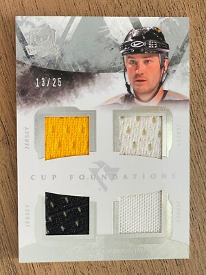 2010-11 The Cup Foundations Quad Jersey #CF-ML - Mario Lemieux /25 (3 Color)