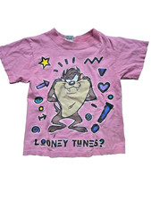 Vintage 1996 Looney Tunes T-Shirt - Tasmanian Devil- Kids Size M 7/8