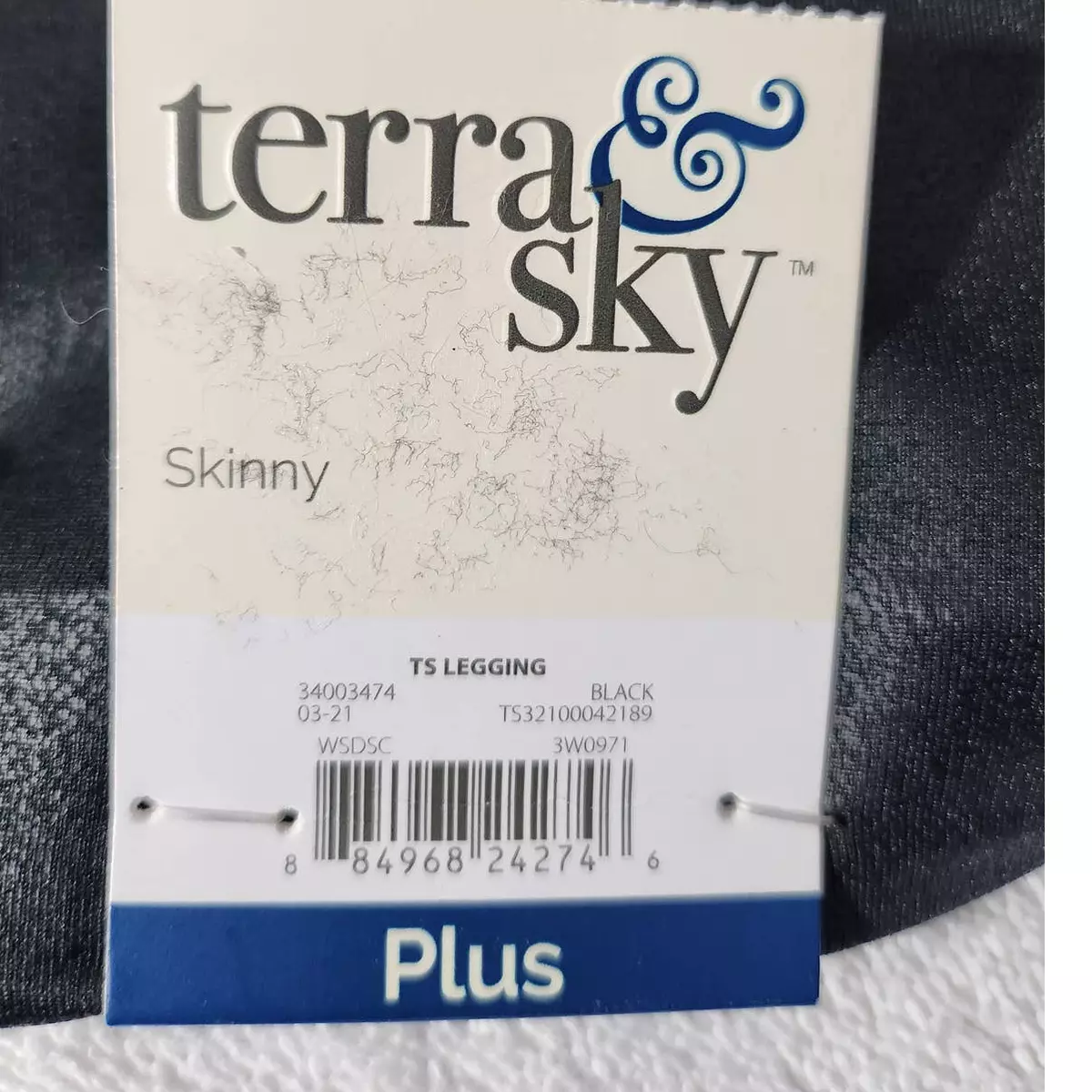Terra y Sky leggings skinny metallic black plus size 2XL