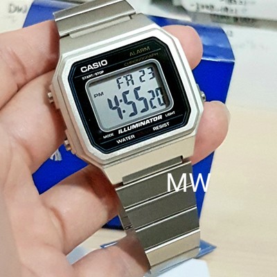 New Casio Silver Digital Chronograph B650WD-1A Unisex Alarm Day \u0026 Date  Watch | eBay