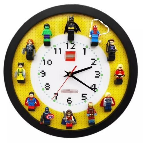 Kids Wall Clock New Stylish 12 inch Superhero With All The Mounting Toys