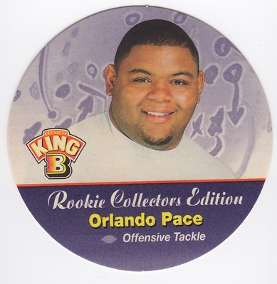 ORLANDO PACE 1997 King B ROOKIE Disc #1- HOF - RAMS - OHIO ST BUCKEYES