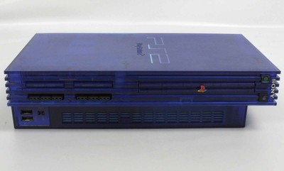 Sony Playstation 2 PS2 Ocean Blue Clear Japanese NTSC-J Console 👍 Grade ...