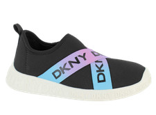 DKNY GIRLS YOUTH/JUNIOR TENNIS SHOE BLACK ALLIE STRETCH, DKN633 014