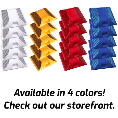 Road Reflectors Pack of 10 | 4 by 4 inch Blue Street Pavement & Asphalt Markers - Picture 6 of 6