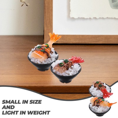  2 Pcs Sushi-Modell Simulation Lebensmittelmodell Realistisches Spielfutter Kind