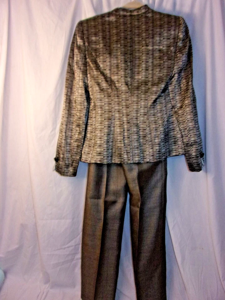 女士 Giorgio Armani 青铜黑色几何裤套装 38 令人惊叹 — 第 4/4 张图片