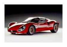 Alpha Romeo 33 Stradale A4 repro mounted 260gsm poster Choice of frame