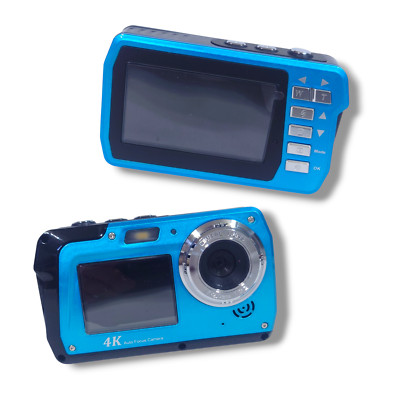 Waterproof Unterwasser Camera Dual Screen HD 48MP Digital Camera (Blau)