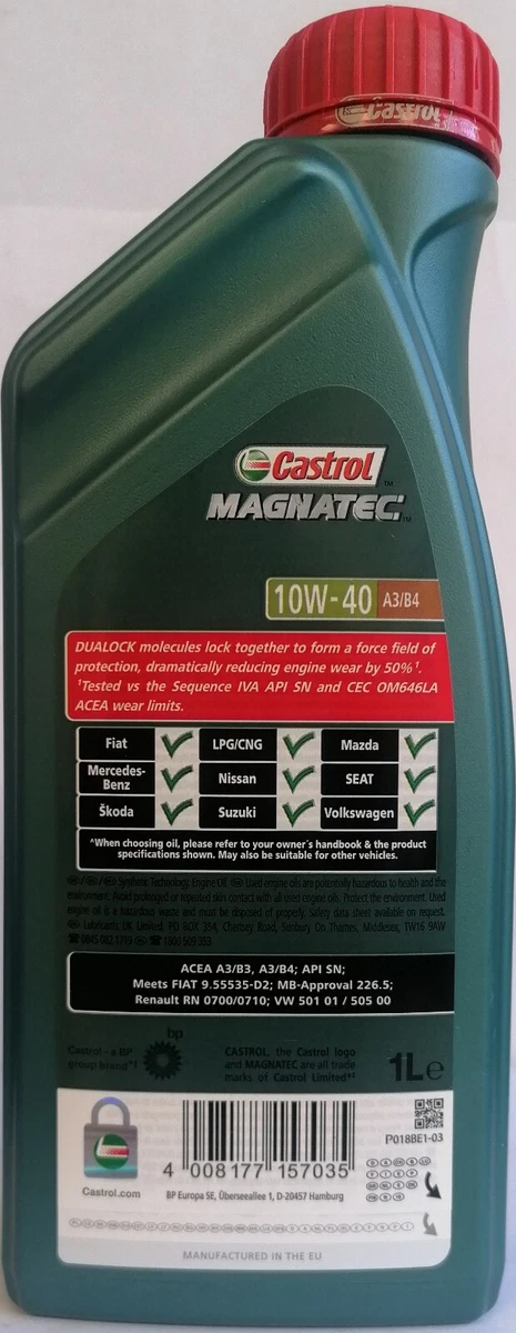 Castrol Magnetic 10W40 A3 / B4 Motoröl - 4 l