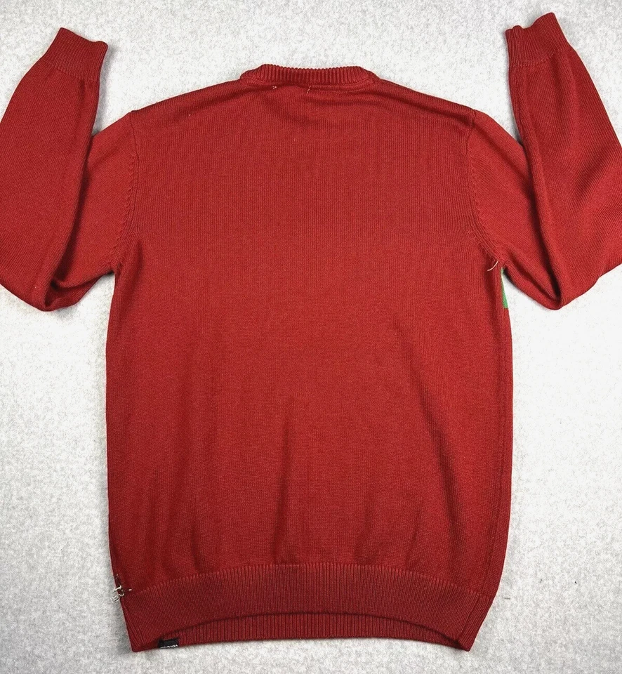 Volcom Sweater Mens Large Red Strange Brew Ugly Christmas Holiday Knit Retro - Image 3 of 4