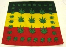 Rasta Marijuana Weed Pot Cannabis One Love Bandanna Face Mask,Head Wrap,Scarf