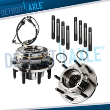 4WD Front Wheel Bearing and Hubs for 2005 - 2010 Ford F-250 F-350 SD SRW w/ ABS