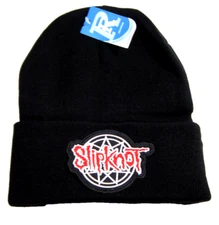 SLIPKNOT Music Rock Band Logo Patch Fold Up Beanie Winter Stocking Cap Hat