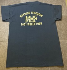 Maynard Ferguson 2001 Big Bop Nouveau Tour T-Shirt Size L Black Gold 