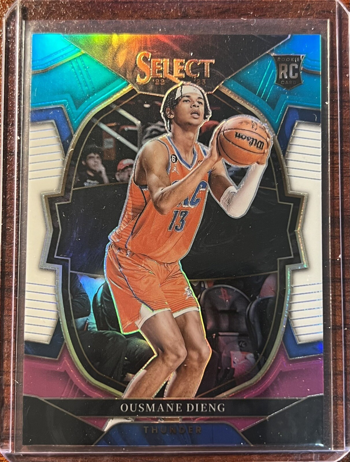 🔥2022-23 SELECT OUSMANE DIENG /49 TEAL/WHITE/PINK PRIZM ROOKIE RC SP #76🔥
