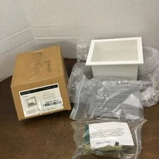 Shower Footrest Niche FT-0605-WT Stainless Steel Matte White 7” x 6” 