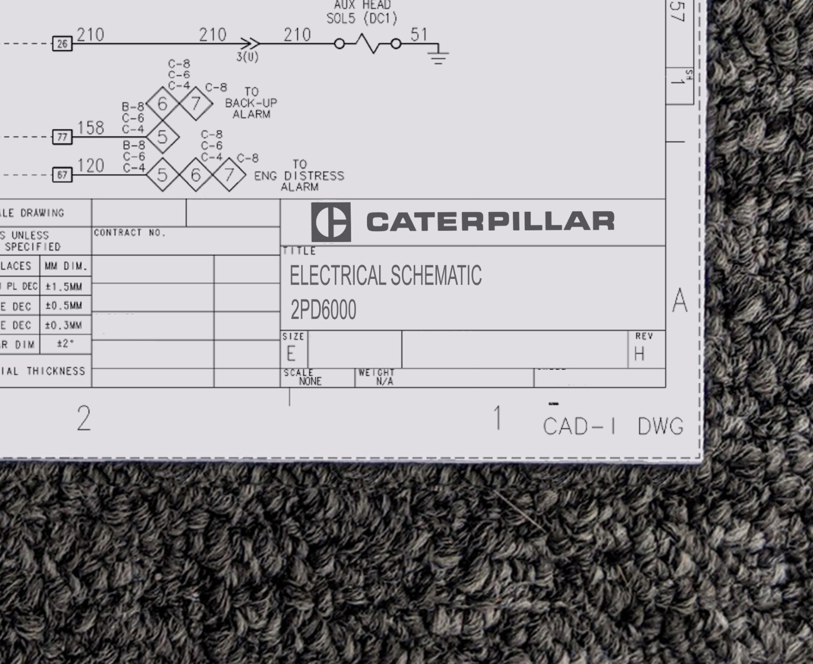 Caterpillar CAT 2PD6000 Forklift Lift Truck Electrical Wiring Schematic ...
