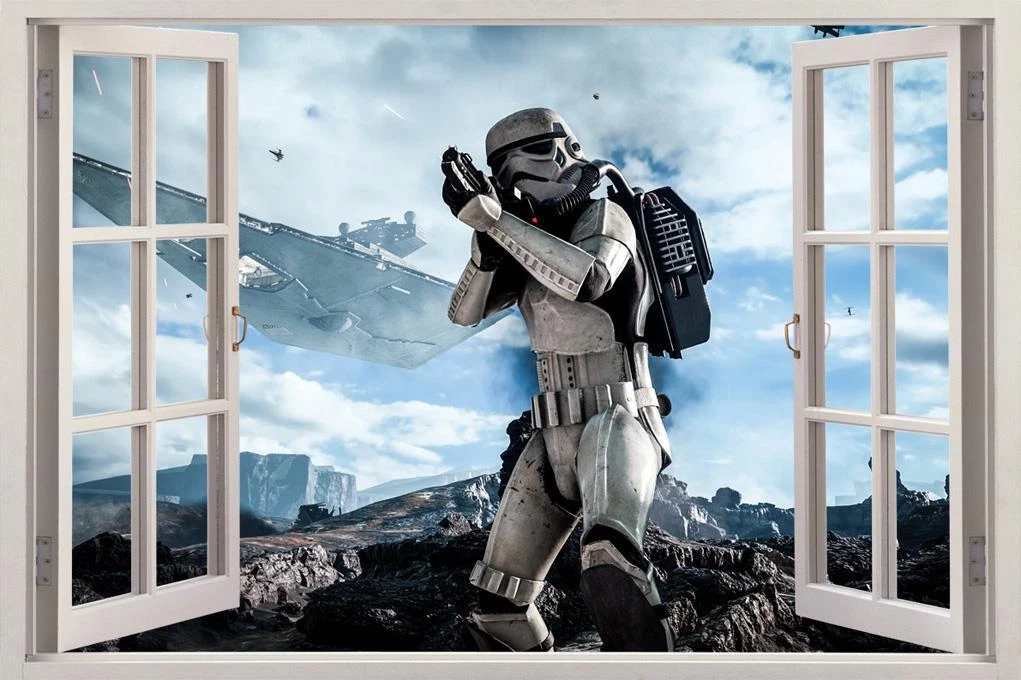 STAR WARS Battlefront 3D Window Decal WALL STICKER Art Mural