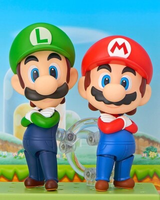 Nendoroid Super Mario Bros MARIO 473 + LUIGI 393 Authentic Good Smile NEW Sealed