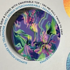PopSockets PopGrip Swap Top Blurry Flowers Phone Grip Stand Universal