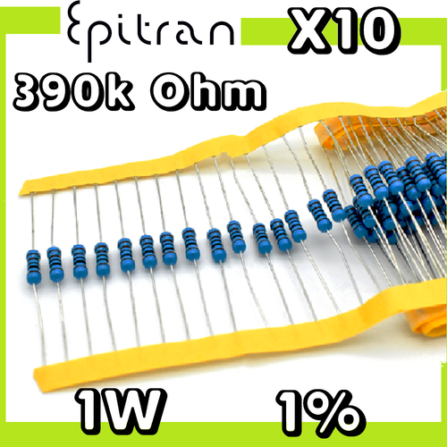 100 Resistenze 100k Ohm 0.6W - Strato Metallico 1% - Set Componenti Elettronici Per Hobby E Riparazioni