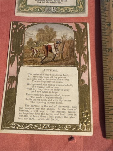 3-Tarjetas comerciales de poemas religiosos: Fuente de Siloé-Buscando al Señor-Otoño - Imagen 2 de 5