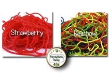 Gustafs 2 lb Red STRAWBERRY OR RAINBOW LICORICE LACES Shoestring Candy Bulk Bag