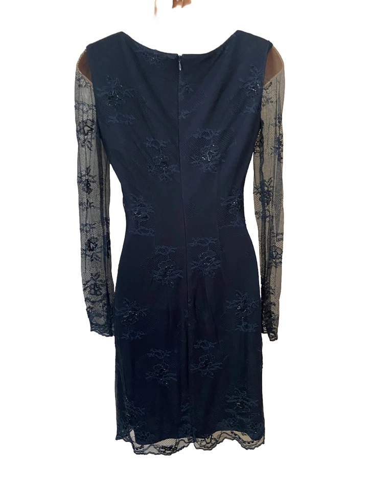 Vestido Saks Fifth Ave Chetta B Vintage Negro Encaje Noche Años 80/90 Talla 4 Foto 4 de 4