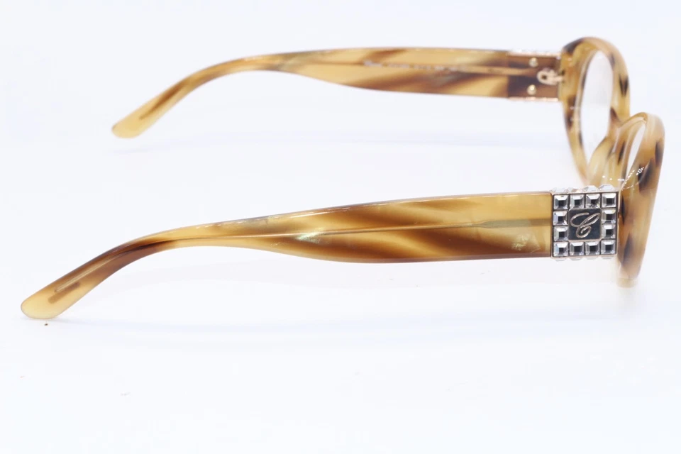 NUEVAS GAFAS CHOPARD EYE COUTURE VCH 026S 6U4 ORO MIEL MÁRMOL AUTÉNTICAS 52-15 Foto 3 de 4