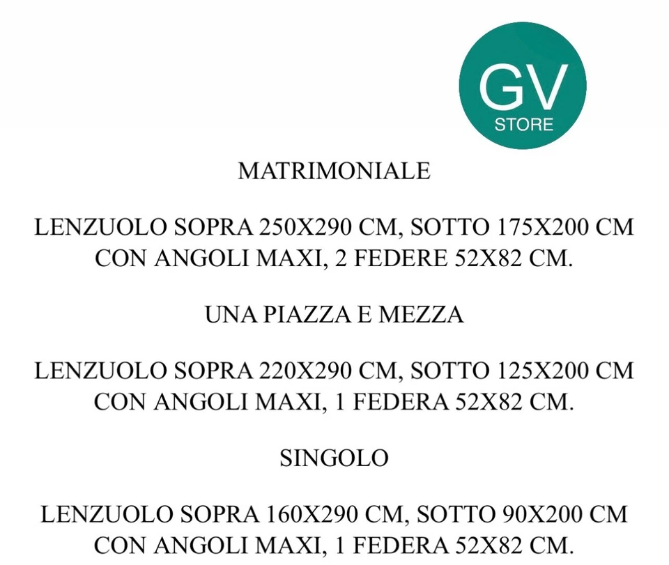 Set completo lenzuola matrimoniali 100 COTONE lenzuolo sotto con angoli IRGE. - Immagine 3 di 4