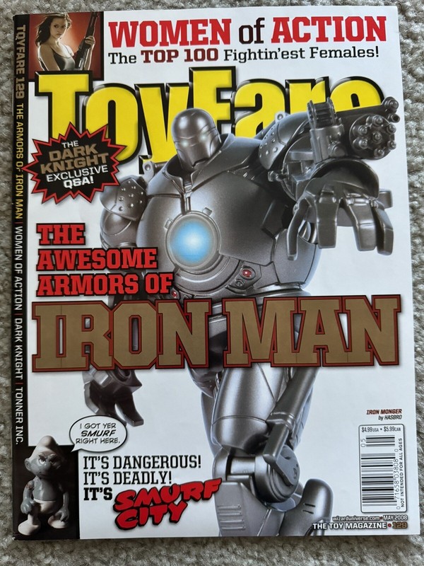 TOYFARE Magazine #128 May 2008 The Toy Magazine - Iron Man, Smurfs, Dark Knight