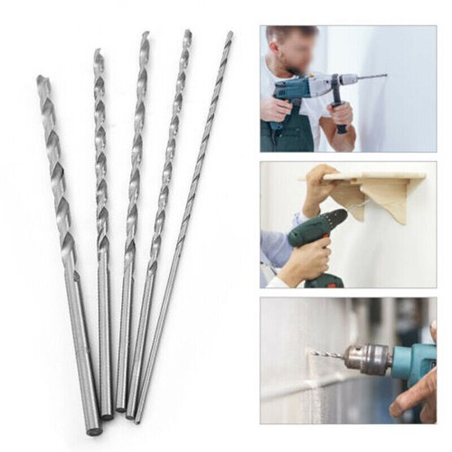 5PC EXTRA LONG WOOD WORKING DRILL BIT SET REACH 2MM 4MM 5MM BRAD POINT 150MM UK - Picture 9 of 12
