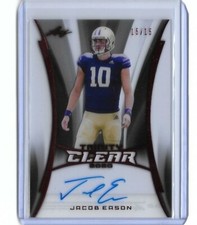 2020 Leaf Trinity Clear JACOB EASON Red Foil Auto RC 15/15 Colts QB