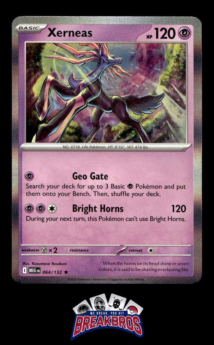 Xerneas ME01: Mega Evolution #064/132 Rare,Holo