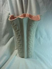 Vintage RED WING Pottery Vase-Leaf Pattern #1155 Art Deco 10" Tall