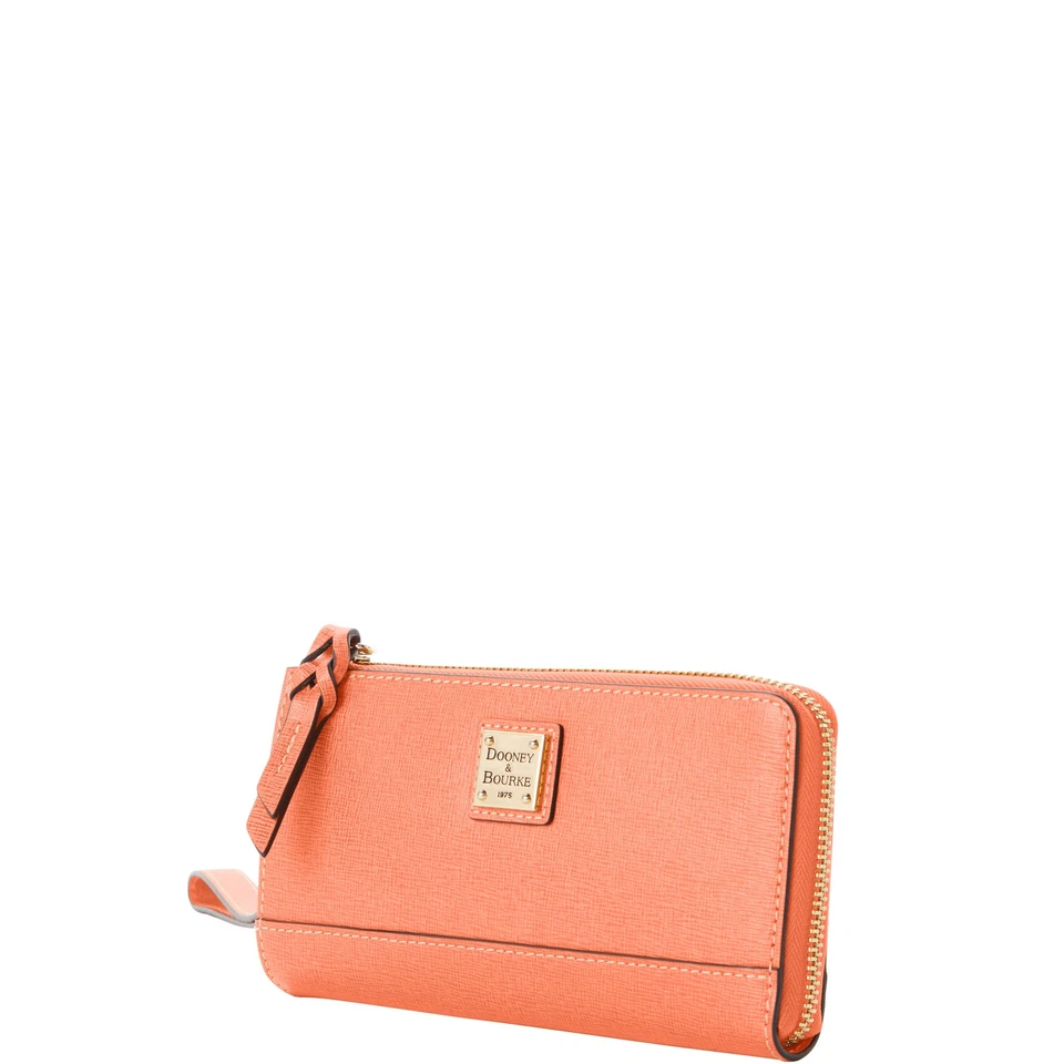 Dooney & Bourke Saffiano Folded Zip Wristlet | Coral