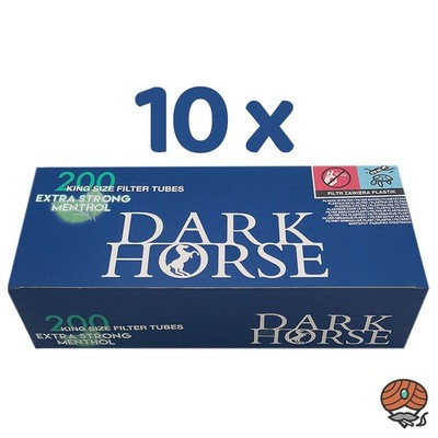 Dark Horse Extra Strong Menthol Filterhülsen King Size (10x 200 Stück)