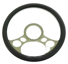 Racing Power Company RPC R5802 Chrome Aluminum 14" Solar Type Steering Wheel